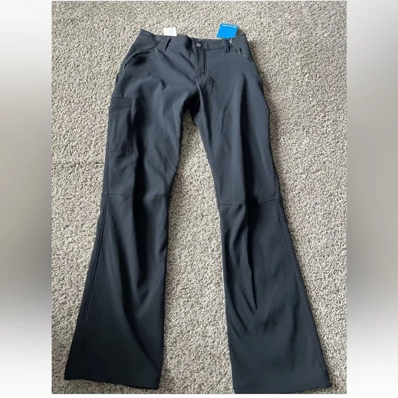 Columbia Women's Back Bea Warm Softshell Pants Black Size 8 Active Omni Shade - Picture 2 of 15